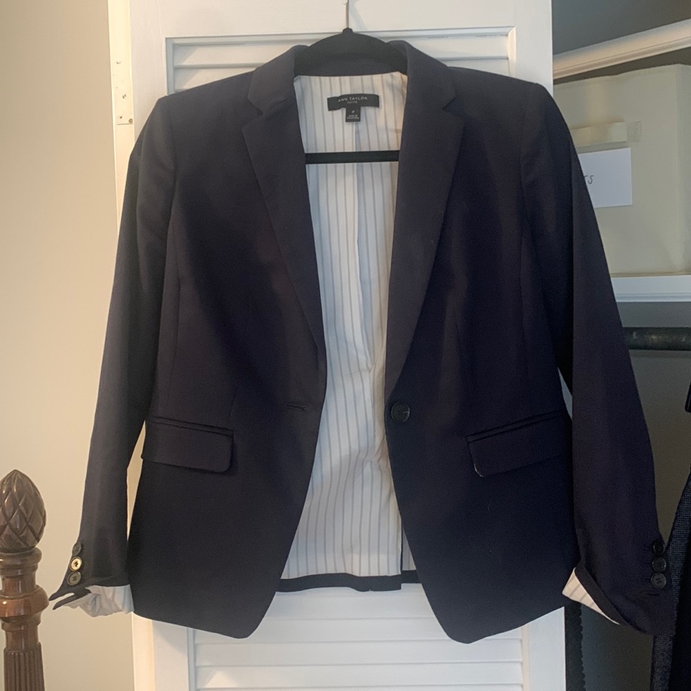 Ann Taylor Loft, Navy blazer, size 2P, only worn a few times